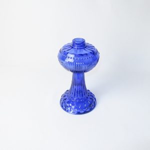 PÉ CANDEEIRO VIDRO COR AZUL