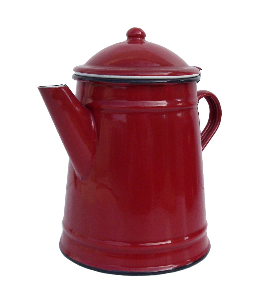 CAFETEIRA 0,5L ESMALTE VERMELHA
